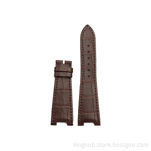 PP02 Alligator Leather Handcraft Brown Straps For PP Pearly Nautilus